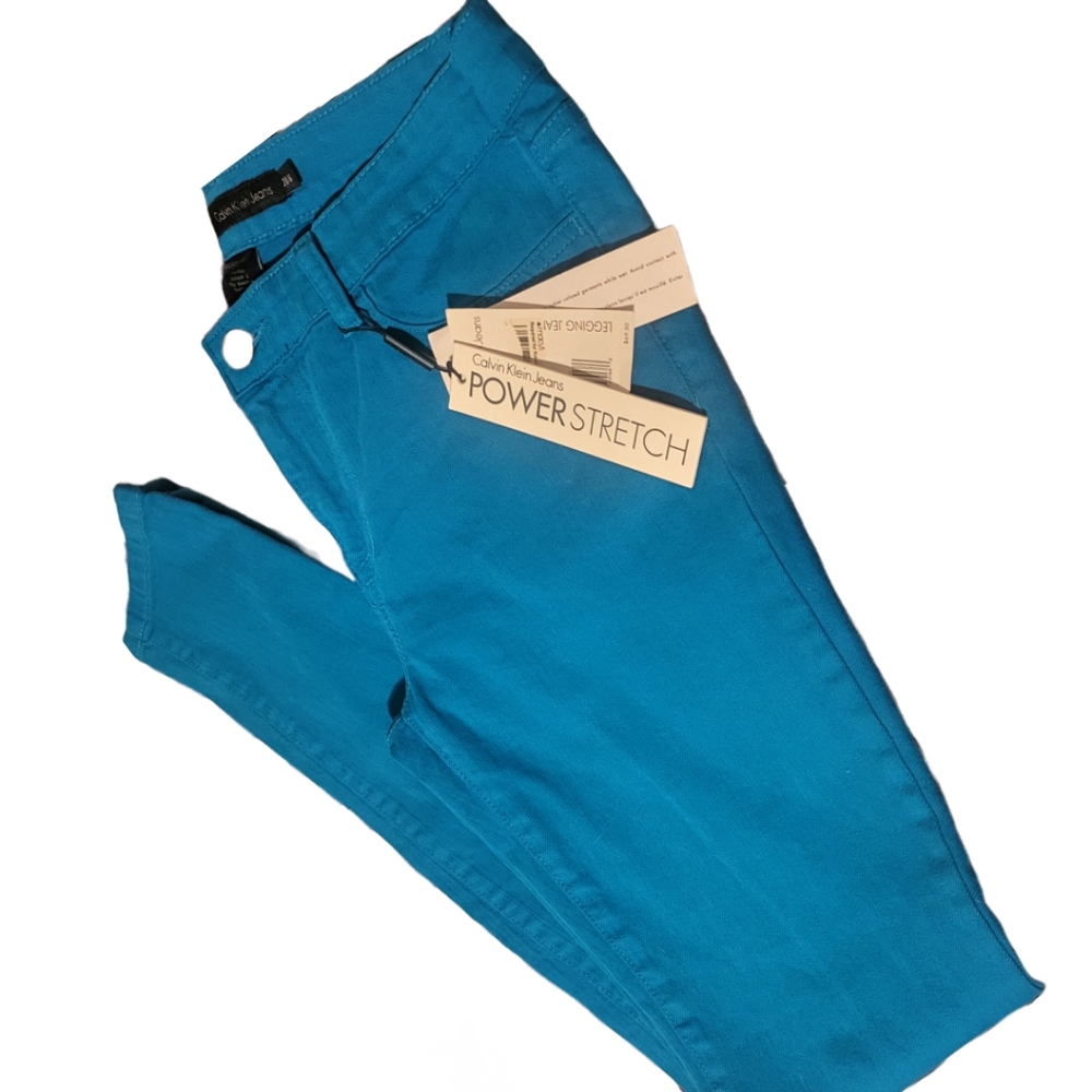 NWT☆Teal Calvin Klein Ultra Skinny Lean Fit Legging Jean in sz 28/6